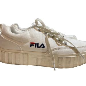 Fila Womens Sandblast Low White Athletic and Training Shoes Sneakers